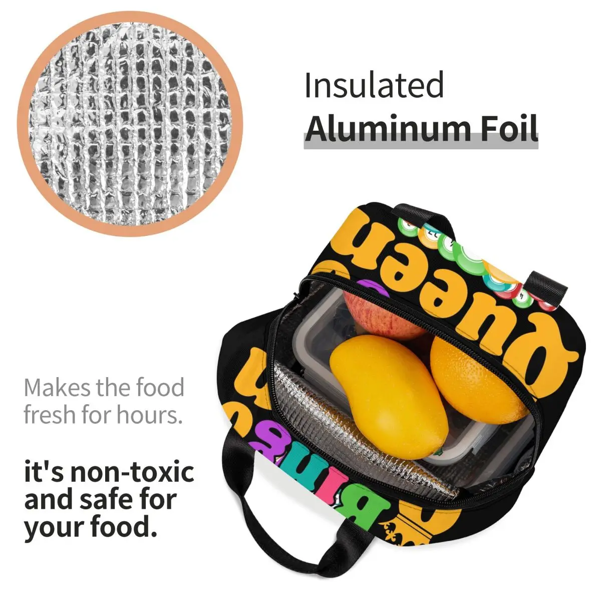 Изготовленная на заказ термоизолированная сумка для обеда Bingo Queen Game Lover женский