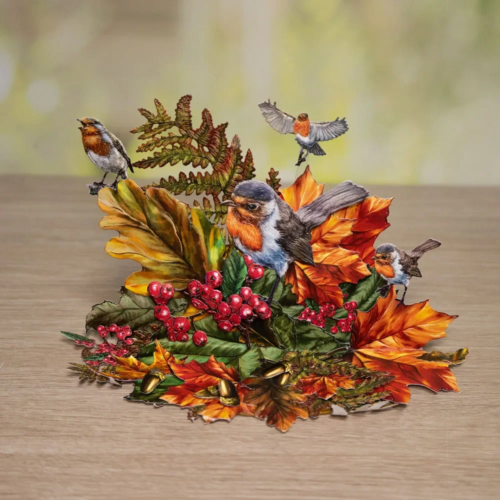 Новое поступление 2024 кленовый лист птица боярышник металлические трафареты для