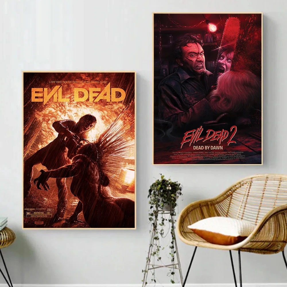 Классический винтажный постер из фильма ужасы абстрактный картины на холсте