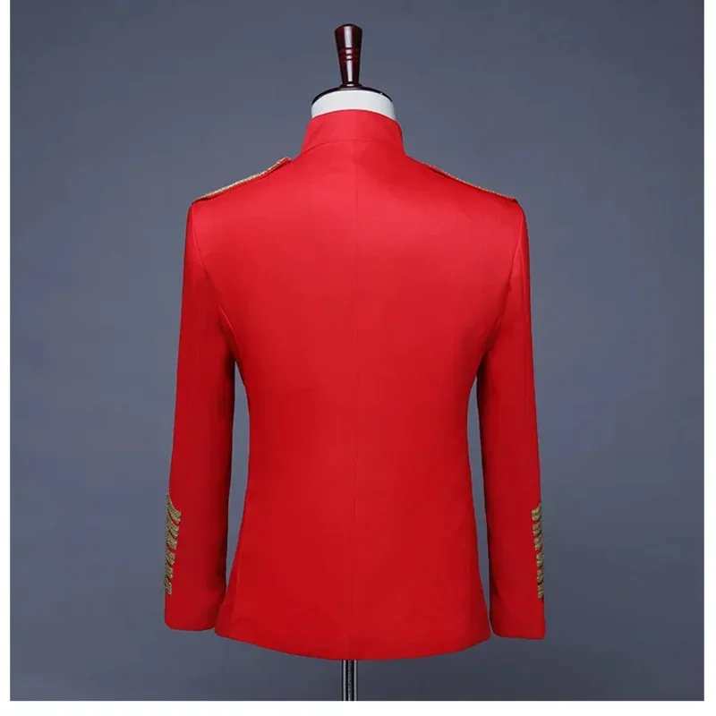 Стимпанк Военные цепочки с кисточками Костюм принца вышивкой Средневековая