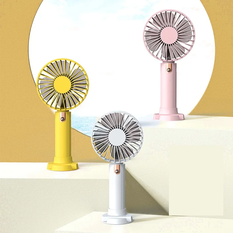 

1200mAh Summer Portable Mini Fan 3 Speed Adjustable Fans USB Rechargeable Desk Handheld Air Conditioner Cooler Outside Travel