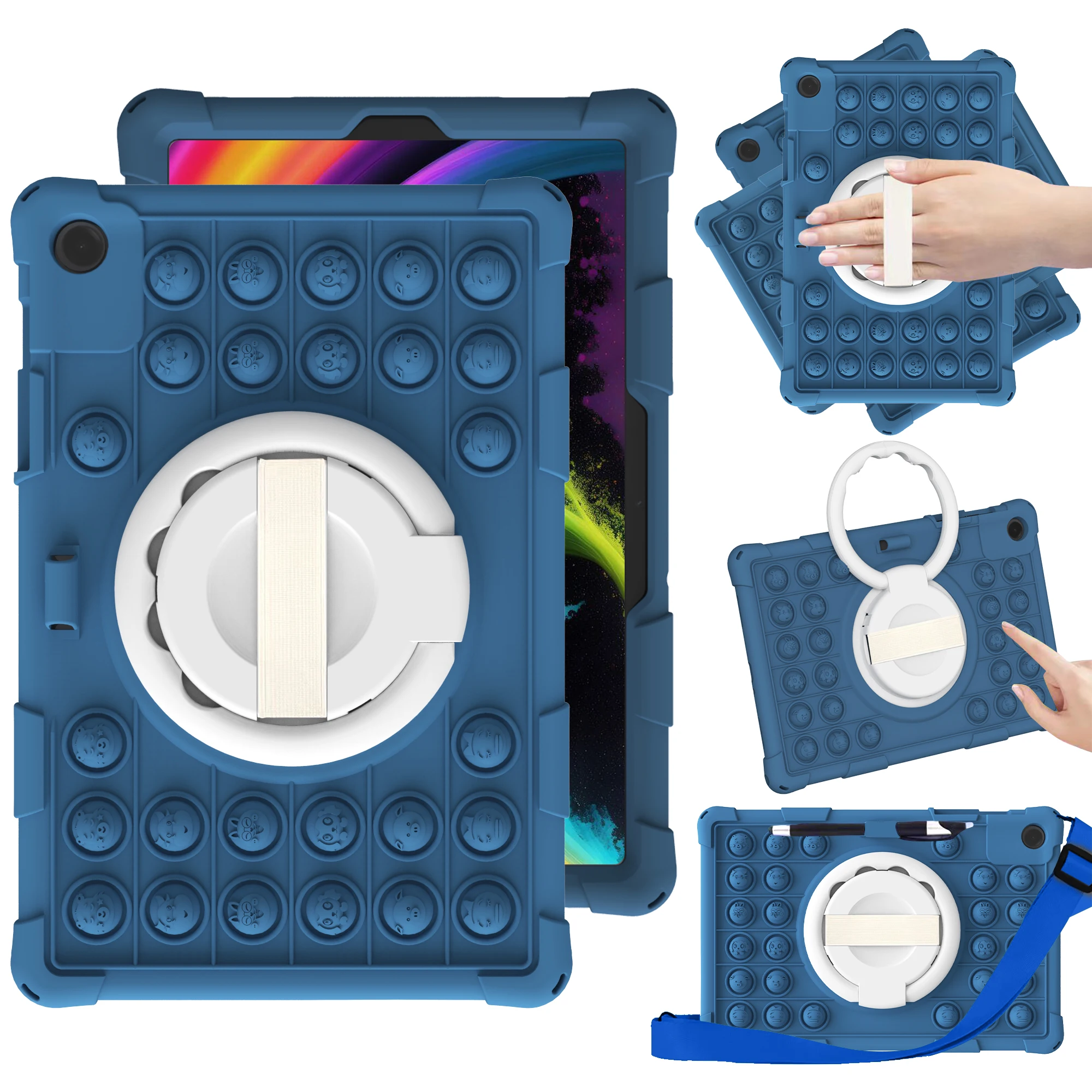Фото Чехол для планшета Samsung Galaxy Tab A9 Plus A8 10,5 S6 Lite A7 10,4 S7 S8 S9 S9FE S5E S6 10,5 дюймов A7 Lite Fundas с пузырьками №1