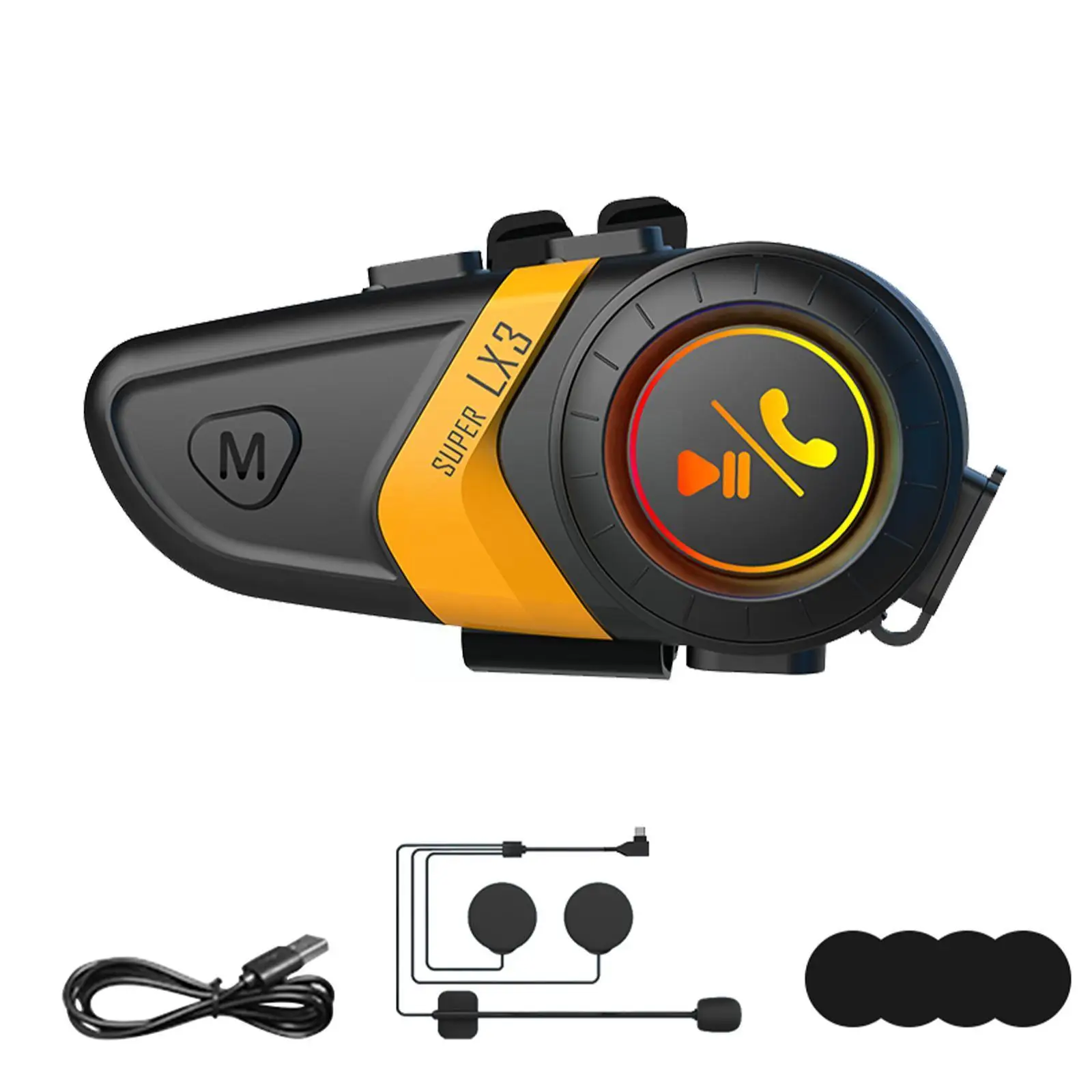 

Bluetooth-гарнитура для мотоциклетного шлема LX3, водонепроницаемая, 1 шт.