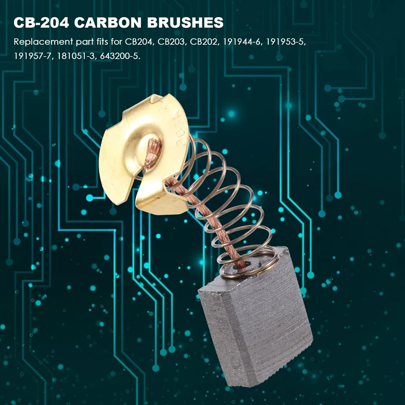 8 уп. Карбоновые щетки CB-204 совместимые с Makita M9001 GA9020KD GA9020S GA9040 также заменяют 191944-6