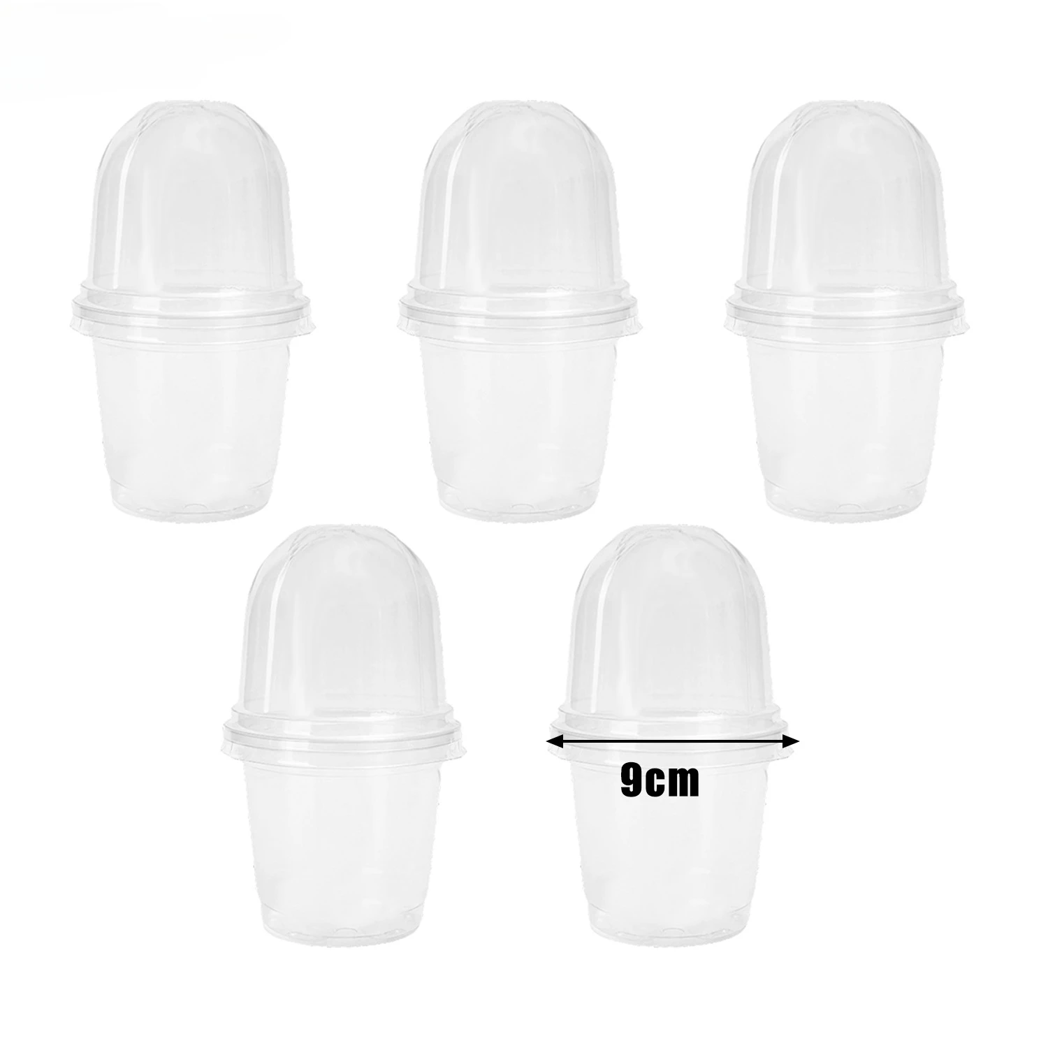 Прозрачные пластиковые горшки для рассады 5/10 шт