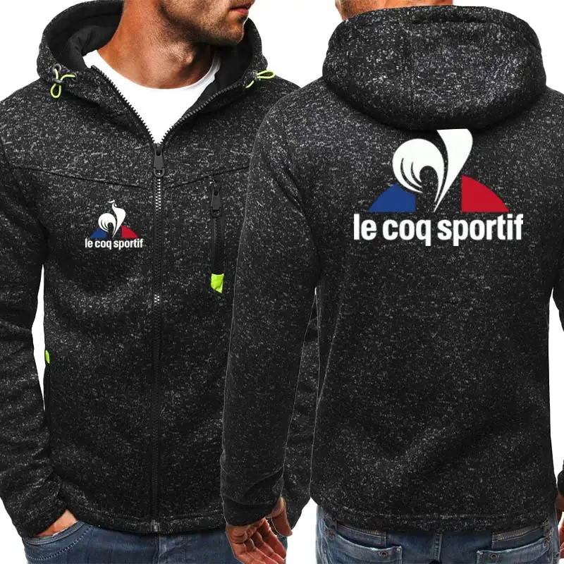 

Мужская Спортивная толстовка с капюшоном, темно-синяя Повседневная флисовая куртка на молнии с логотипом, Осень-зима 2022