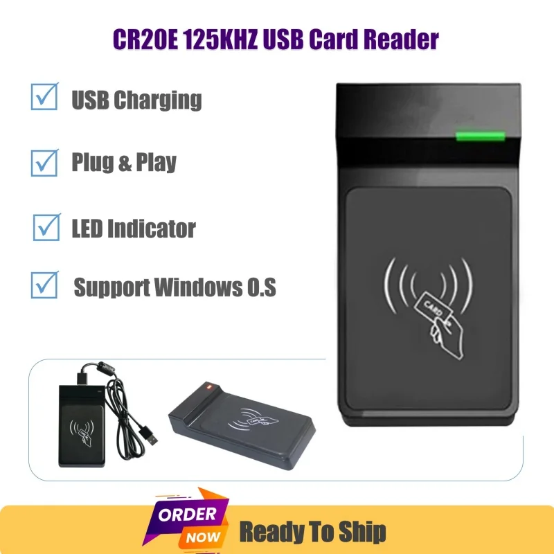 CR20E 125 кГц USB-уменьшение карт настольный считыватель EM-карт для регистрации