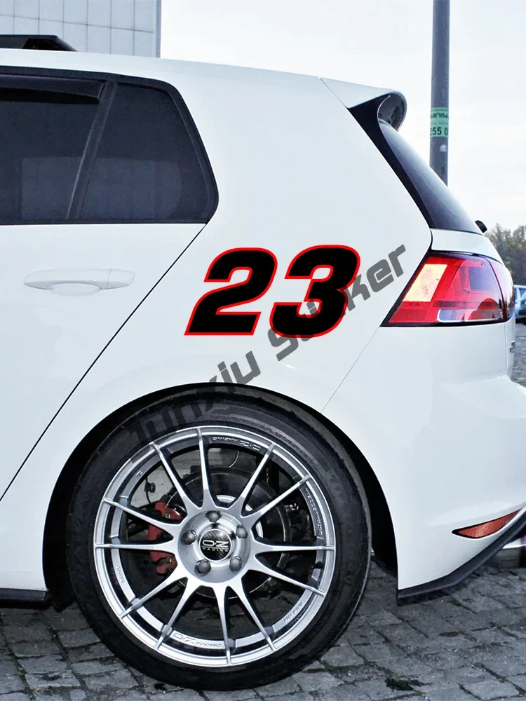 Разные размеры съемная наклейка на автомобиль гоночные номера 0123456789