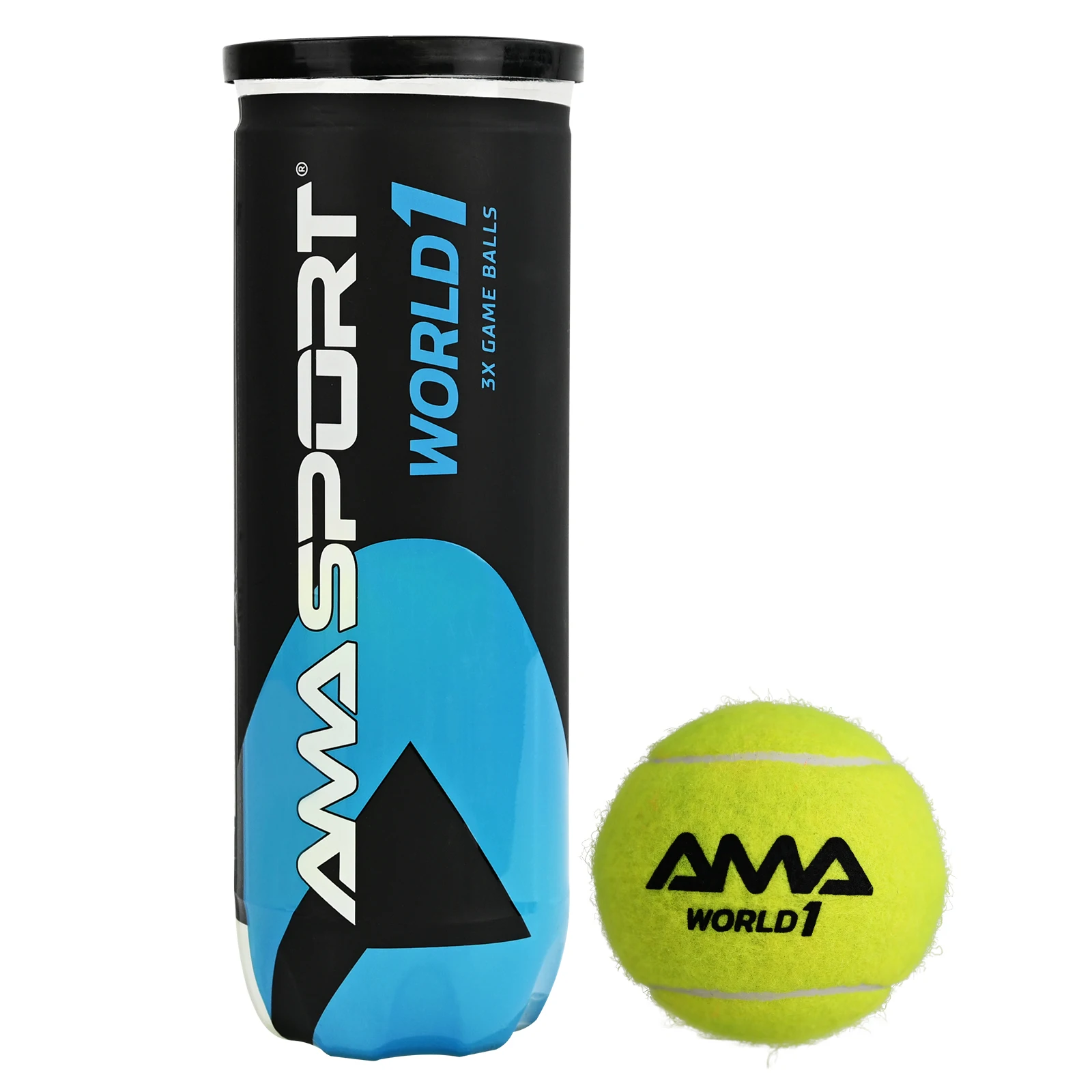 Фото AMA SPORT World Padel Balls 1 банка 3 мяча — Optimal Bounce Padel Balls для профессионалов и любителей теннисного мяча №1