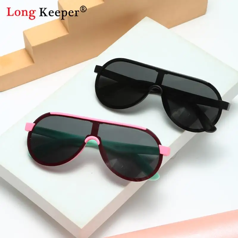 

Детские солнцезащитные очки с овальной оправой, милые авиаторы, цельные модные солнечные очки для студентов, брендовые дизайнерские очки Uv400