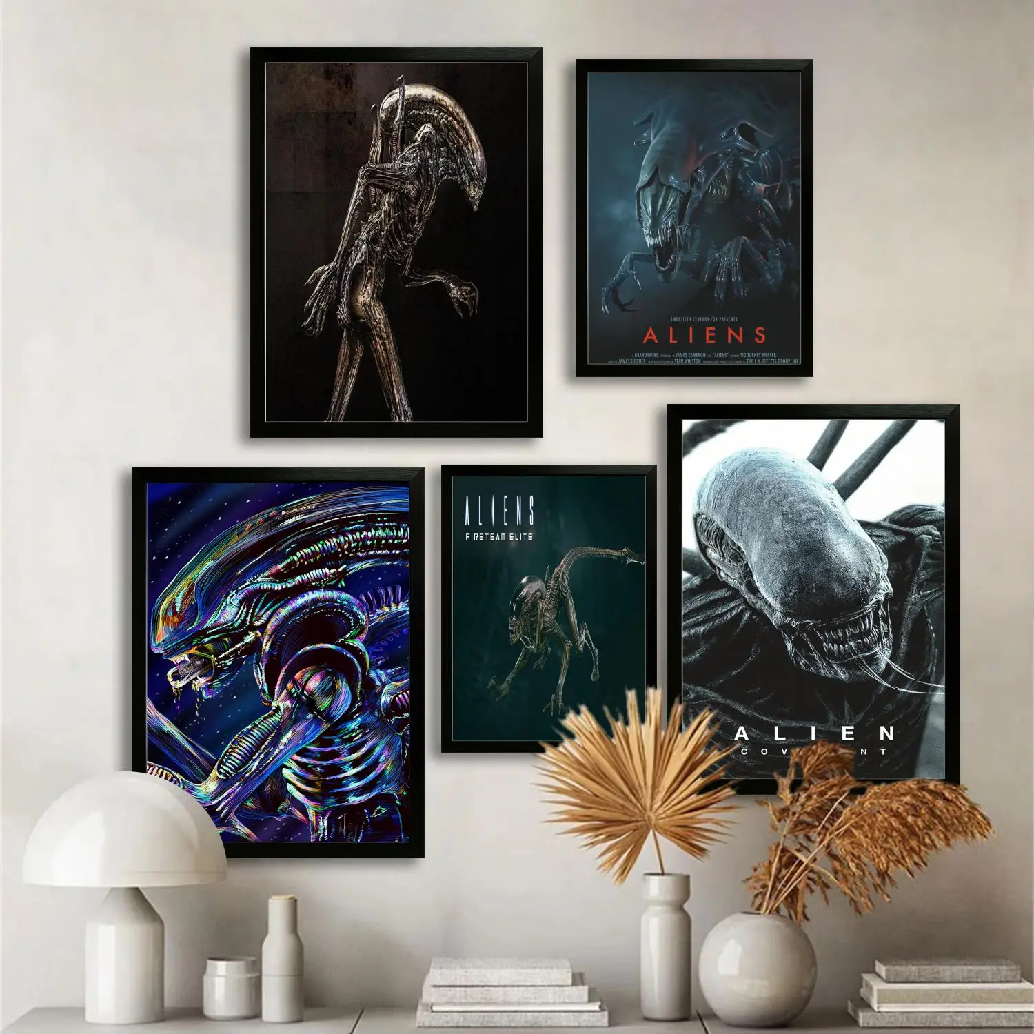 Плакат на холсте Alien Xenomorph настенное искусство печать с изображением современная