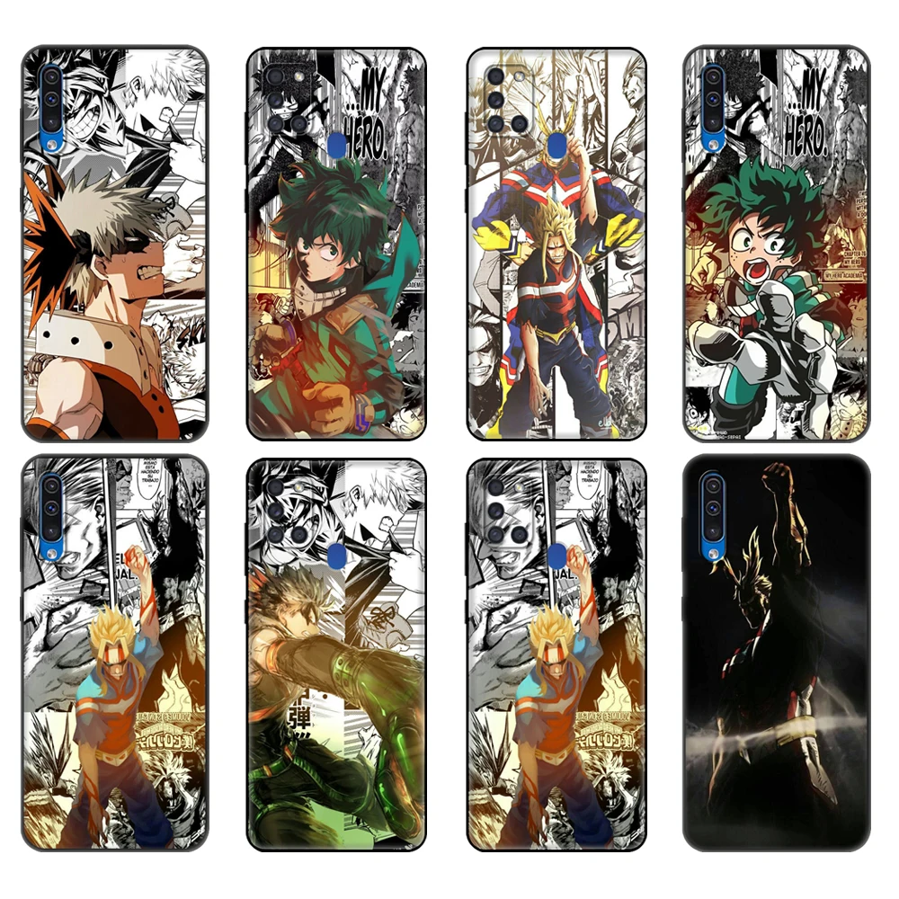 

Черный чехол из ТПУ для Samsung Galaxy A50 50S A30S A10 A01 A11 A21S A31 A41 A51 A71 M21 M30S S10 LITE, чехол моя геройская Академия Deku