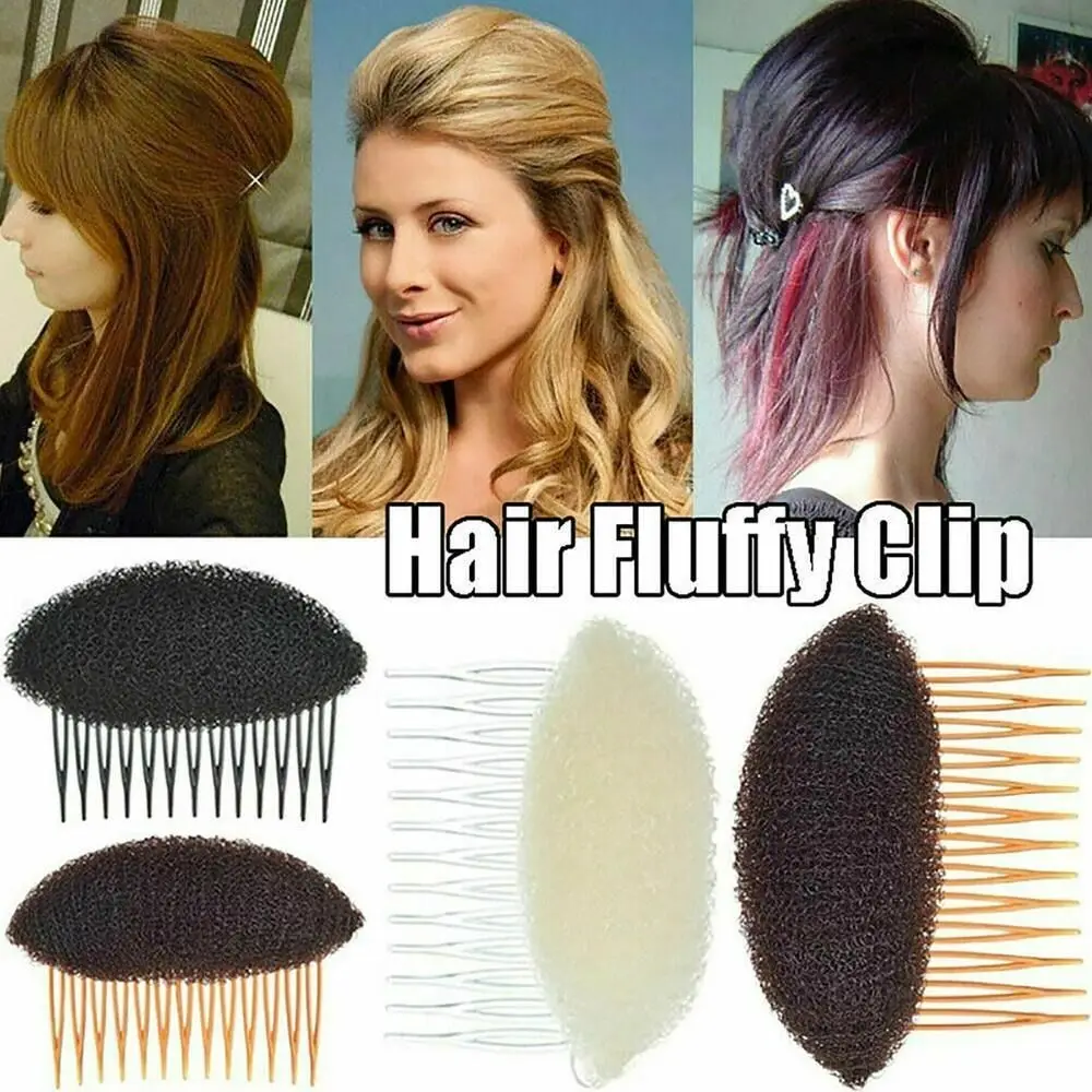 

White/Black/Brown Sponge Clips Invisible Heighten Heighten Hairpin Breathable Hair Volume Combs for Forehead Princess Style