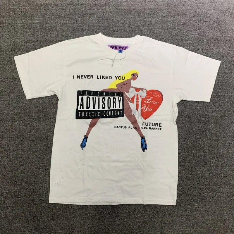 KANYE CPFM. Футболка XYZ с забавным принтом граффити для мужчин и женщин свободная