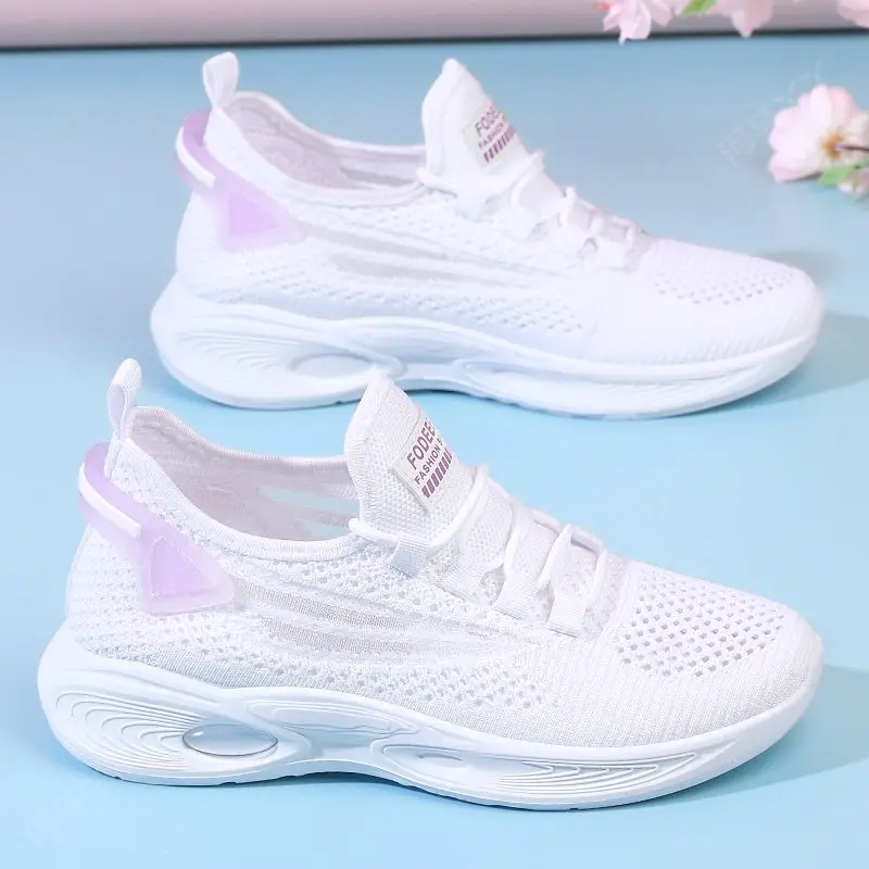 Summer women's shoes mesh breathable hollow mesh flat shoes anti-skid casual shoes fashion lightweight sports small white shoes