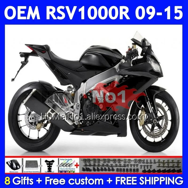 Фото Инъекция для Aprilia RSV 1000 R 1000R RSV1000RR 315No.143 RSV1000 09 11 12 13 15 2009 2010 2012 2013 2015, в наличии, черные обтекатели №1