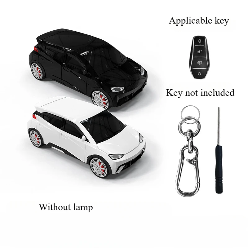 

Чехол для ключей BYD Seagull, декоративная пряжка, аксессуары для модификации BYD Dolphin, мини-модель автомобиля, защитный чехол