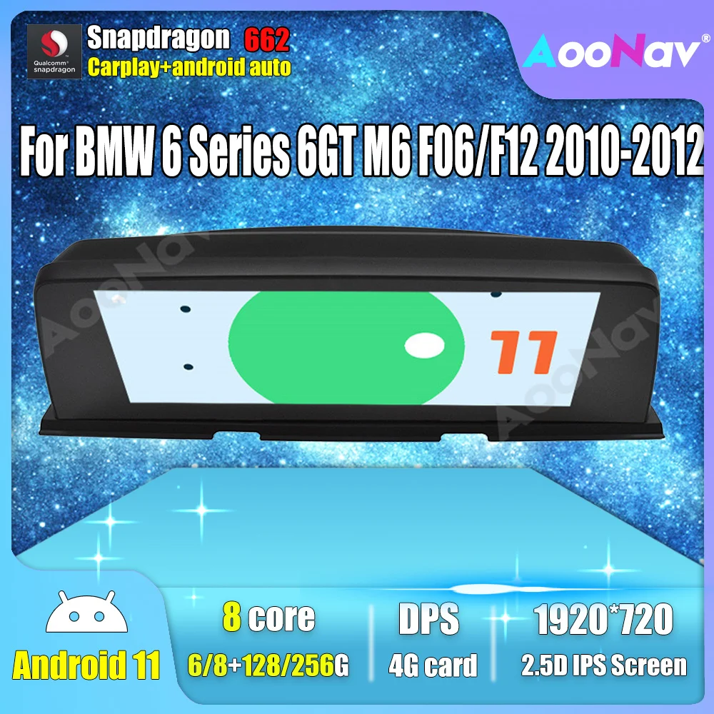 

Автомагнитола на Android 11,0 с GPS для BMW 6 серии 6GT M6 F06 F12 2010 2011 2012, мультимедийный плеер, Авторадио, стереоприемник Carplay