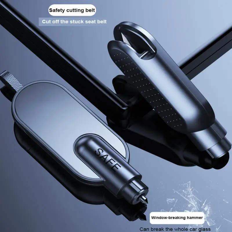 

Car Safety Hammer 2 In1 Strong Head Escape Safety Tool Multifunctional Universal Emergency Safety Hammer Aluminum Alloy Mini