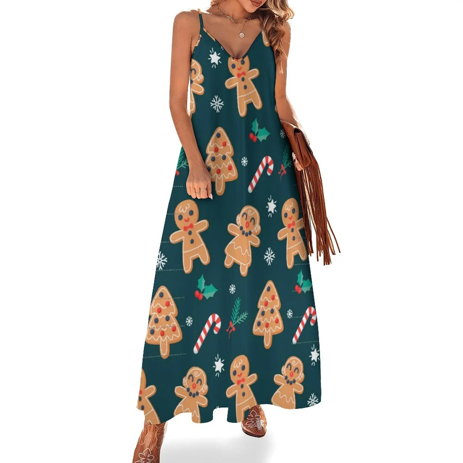 

Женское праздничное платье в стиле бохо, длинное пляжное платье с V-образным вырезом и мультяшным принтом, пикантное Платье макси с графическим принтом, большой размер 3XL, 4XL