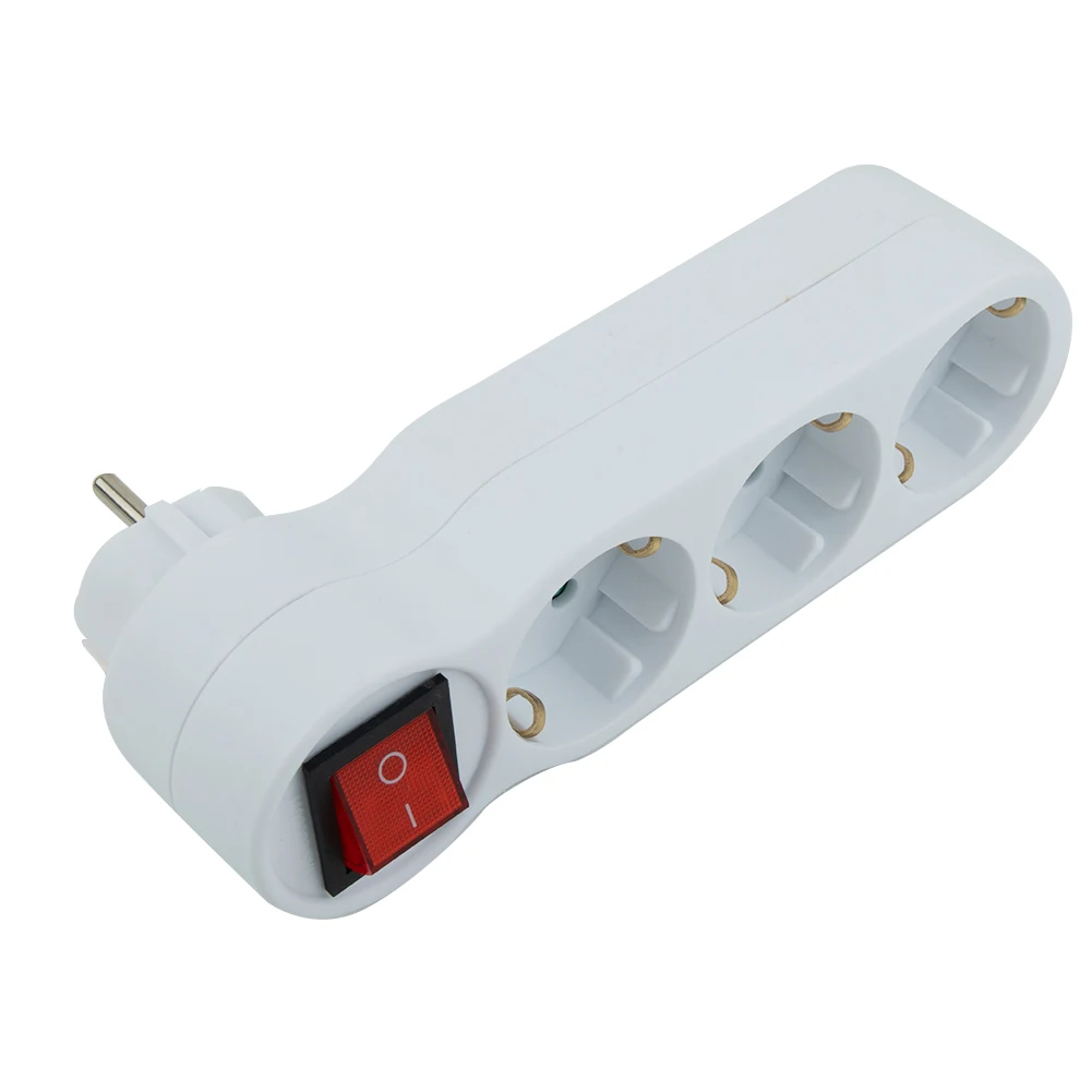 

Electrical Outlets Socket Adapter Three Plug 250V 16A 50Hz Fire Retardant ABS Socket Sockets Adapter Plug Home Strong