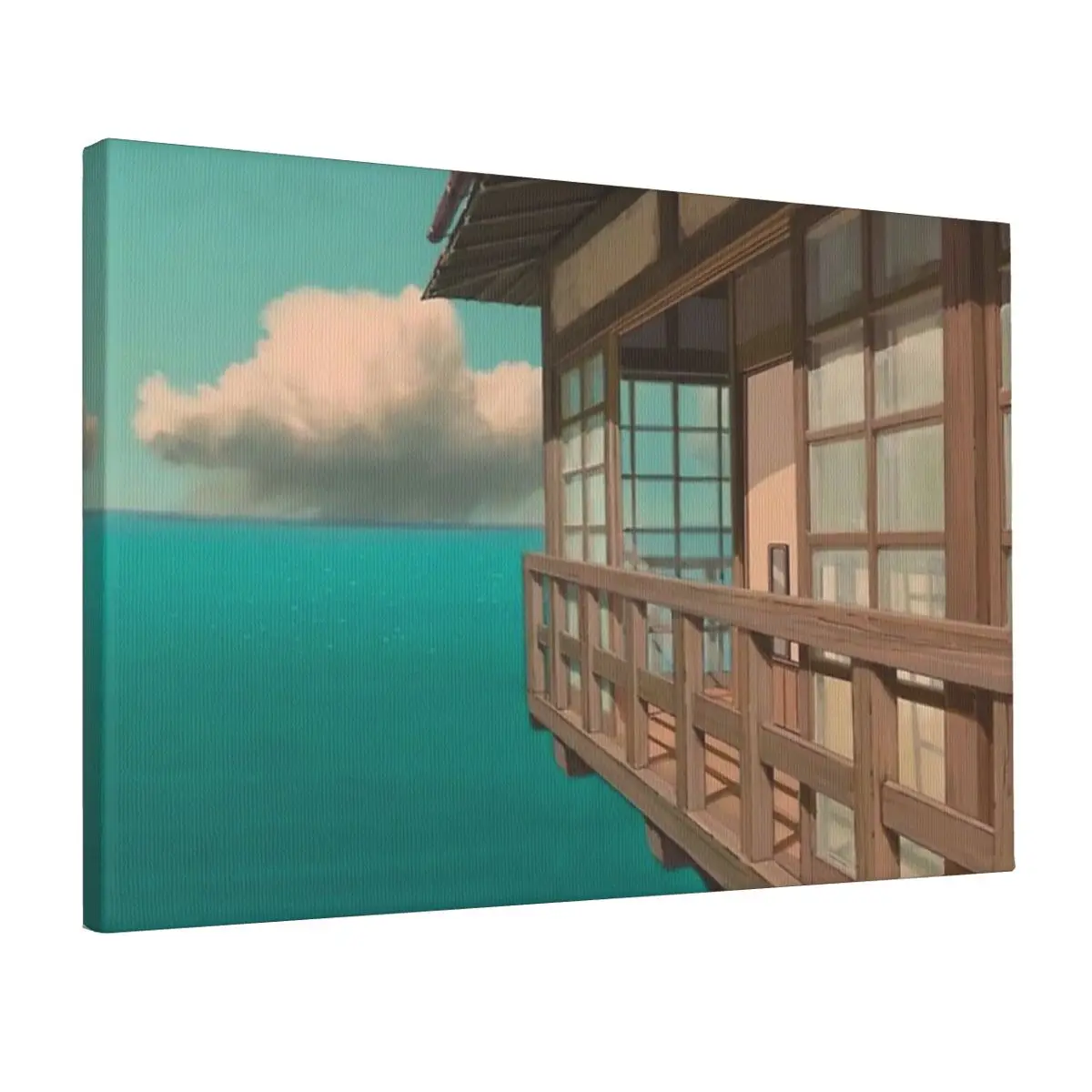 

Spirited Away Bathhouse Canvas Frameless Painting With Metal Hooks Living Room Perfect Gift Waterproof Multi-Style