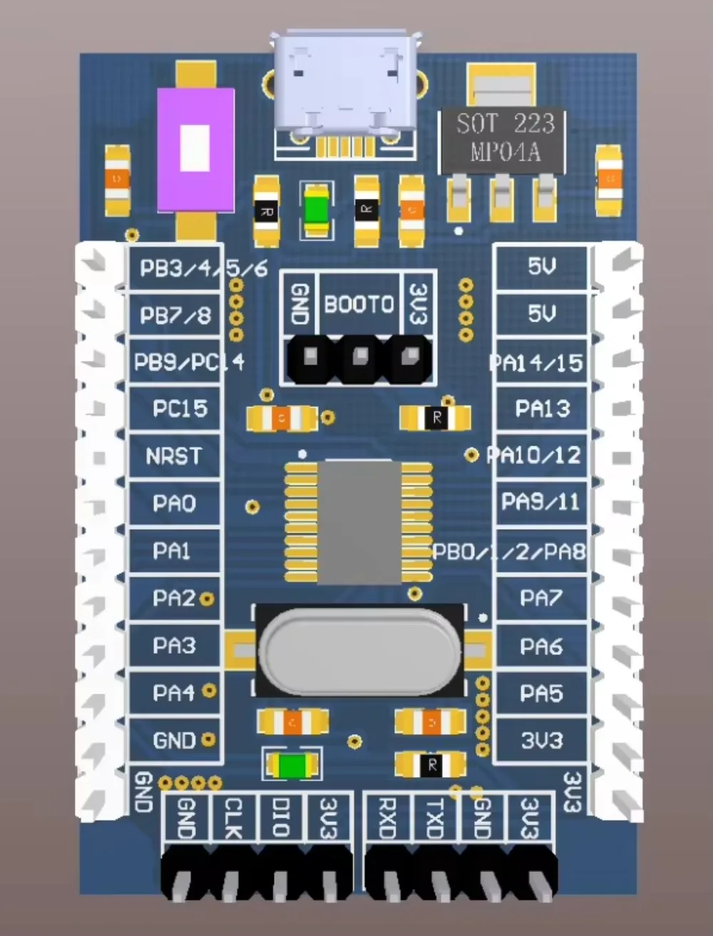 Отладочная плата STM32G030F6P6, минимальная системная плата для обучения и оценки на базе микроконтроллера STM32G030 (art.: 3920dbbeff829) - 3920dbbeff829