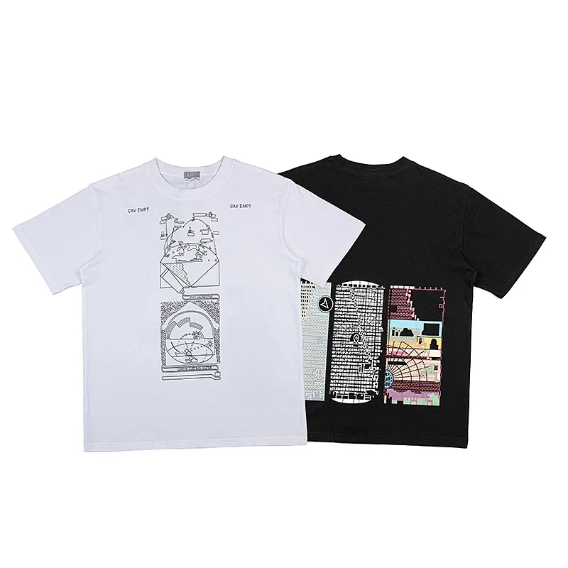 CAVEMPT TEE C.E Мужская и женская хлопковая футболка с положительным граффити