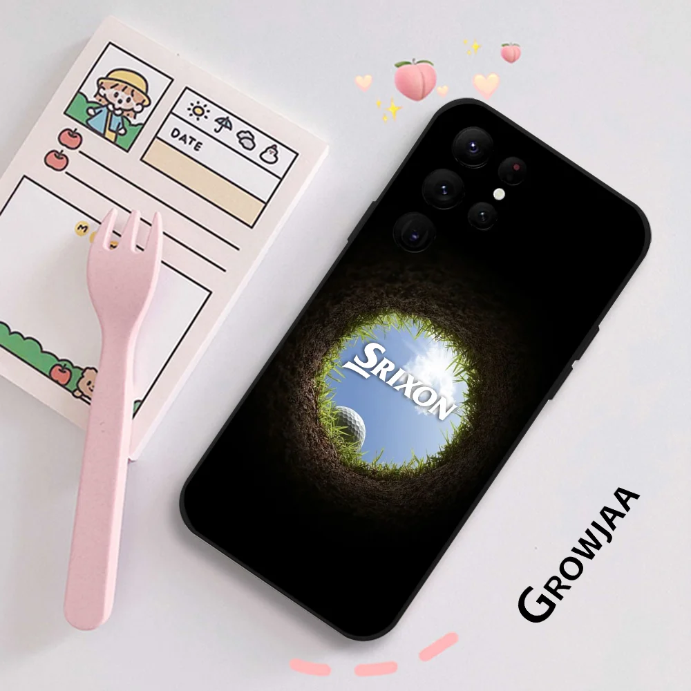 S-SrixonS Golf Luxury Phone Case For Samsung Galaxy S25 S24 S22 S23 Ultra S21 S20 Plus 5G Protective Silicone Funda