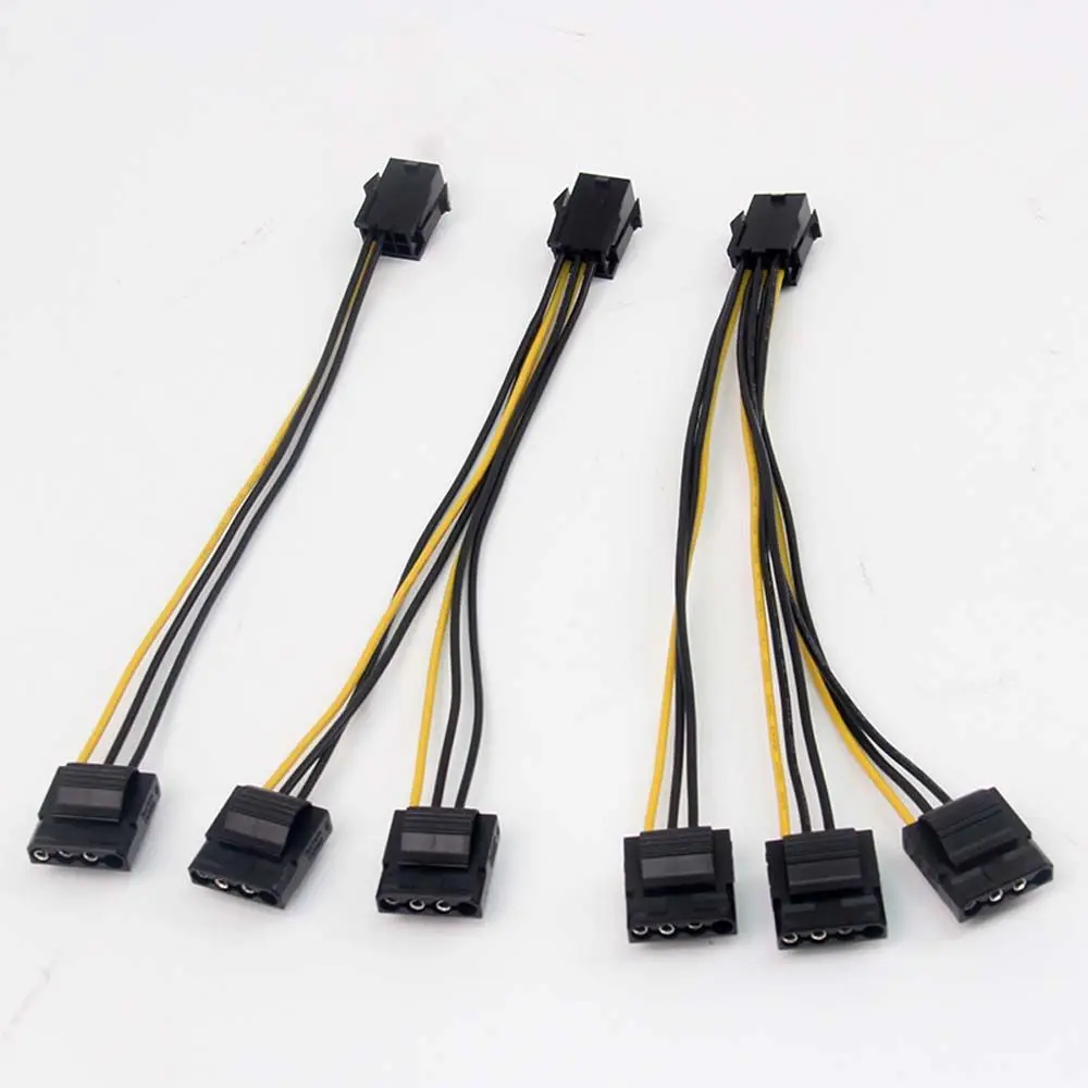 Купи 6P to Molex 4P Power Cable 6P Male to Three Large 4 Pin Graphics Card Power Supply Adapter Miner Cables Converter за 130 рублей в магазине AliExpress