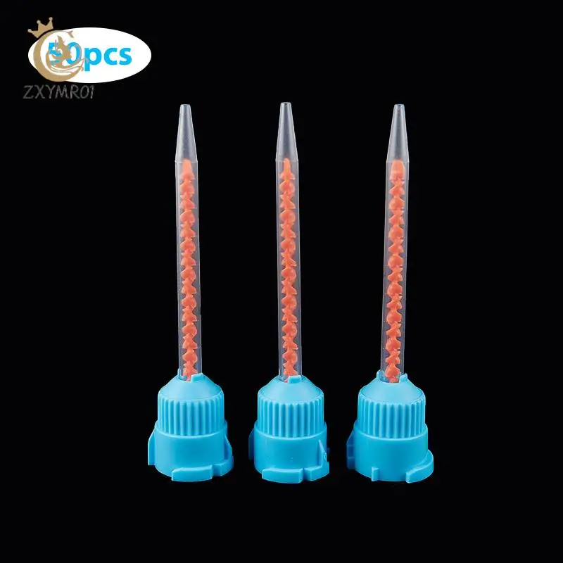

50pc Dental Materials Dentistry Silicone Rubber Conveying Mixing Head Disposable Disposable mixing head