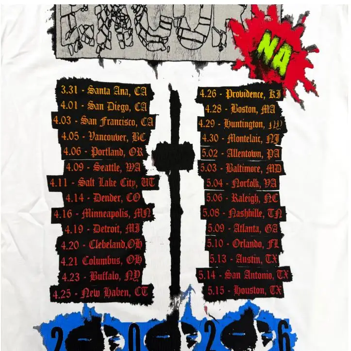 Фото Новые мужские футболки High New Men Che Encore Tour BASS NEVER DIES с принтом черепа, хип-хоп, скейтборд, уличный стиль, хлопковые футболки, топы # H17 №3