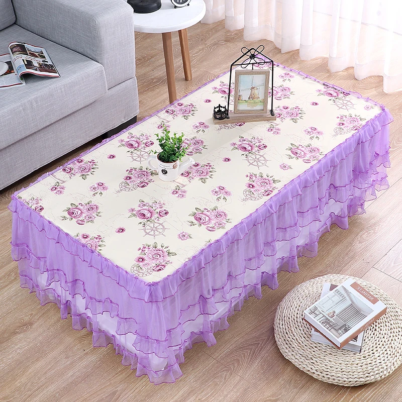 

Новая скатерть для журнального столика, пылезащитный чехол для обеденного стола, прикроватного столика, шкафа под телевизор, Пылезащитная кружевная скатерть для стула