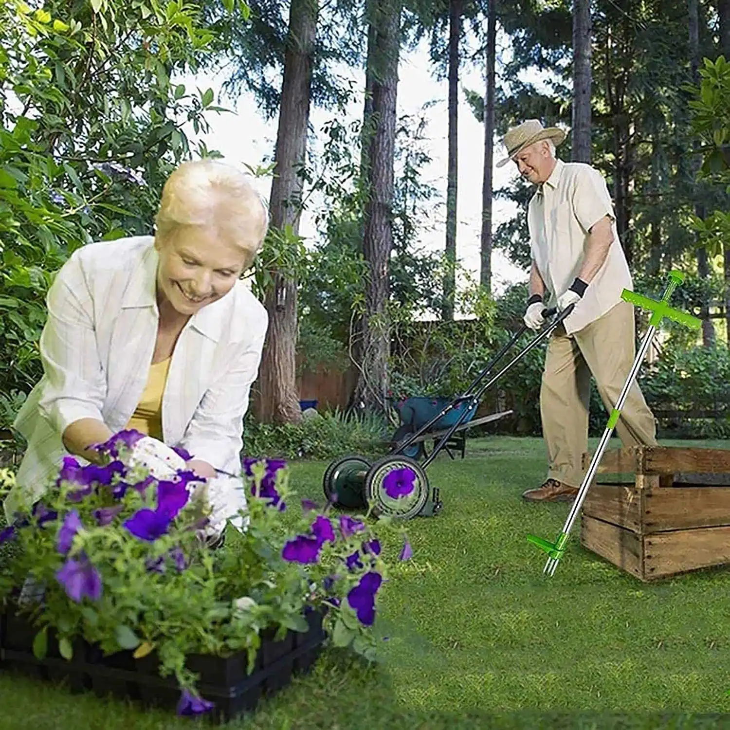 2 упаковки стоячий инструмент для удаления корней 39 дюймов усиленный алюминиевый