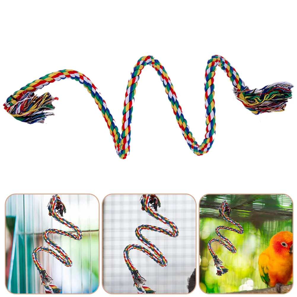 

Toy Rope Parakeet Parrot Bird Climbing Cage Perch Cockatiel Household Branch Bite Resisting Birds Ladder Interesting Plaything