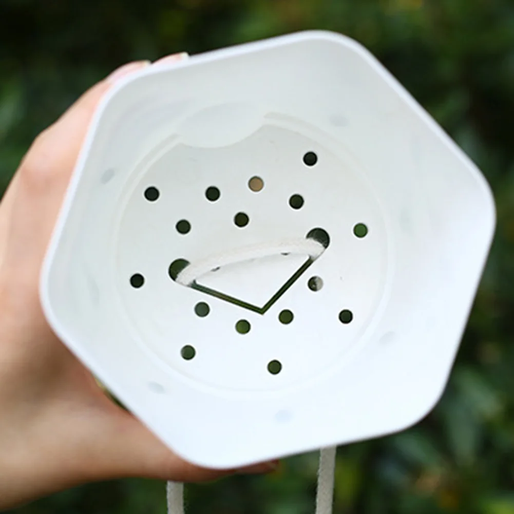

Transparent Double Layer Plastic Flower Pot Self Watering Flowerpot Cotton Rope Watering Small Plant Pot With Injection Port