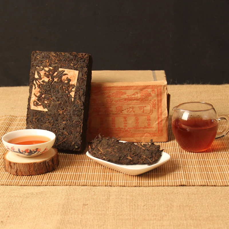 

2001 г, китайский чай Ke Yi Xing 250 г, старый чай Pu-erh для зрелых, китайский чай, забота о здоровье, чай из Пуэра, кирпич для похудения, для похудения, П...