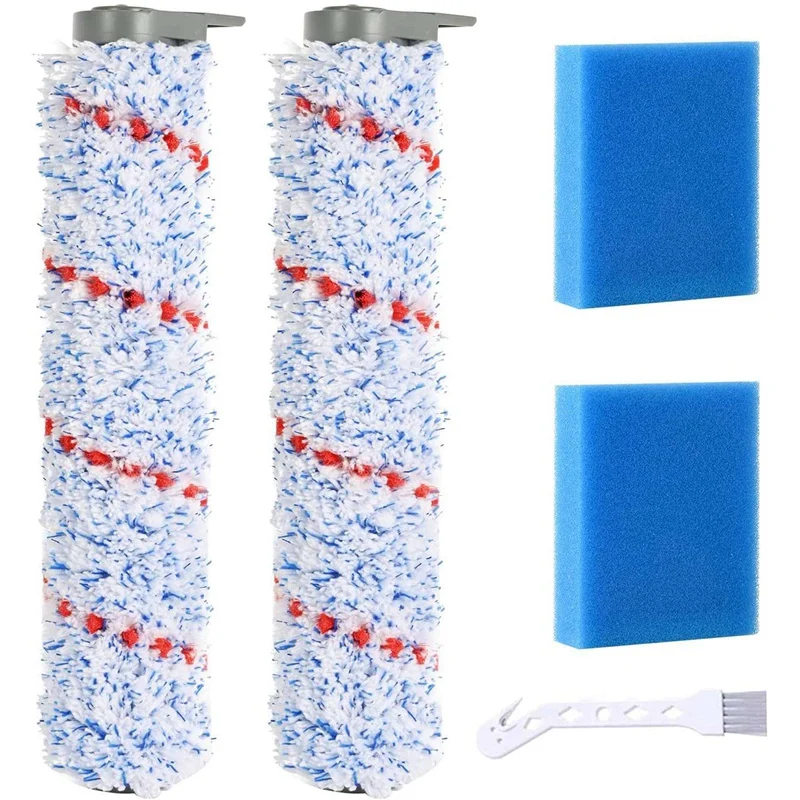 

Replacement Brush Roller For Tineco Ifloor Wet Dry Cordless Vacuum Cleaner, 4 Pack Roller Brush +4 Pre-Filter Foam