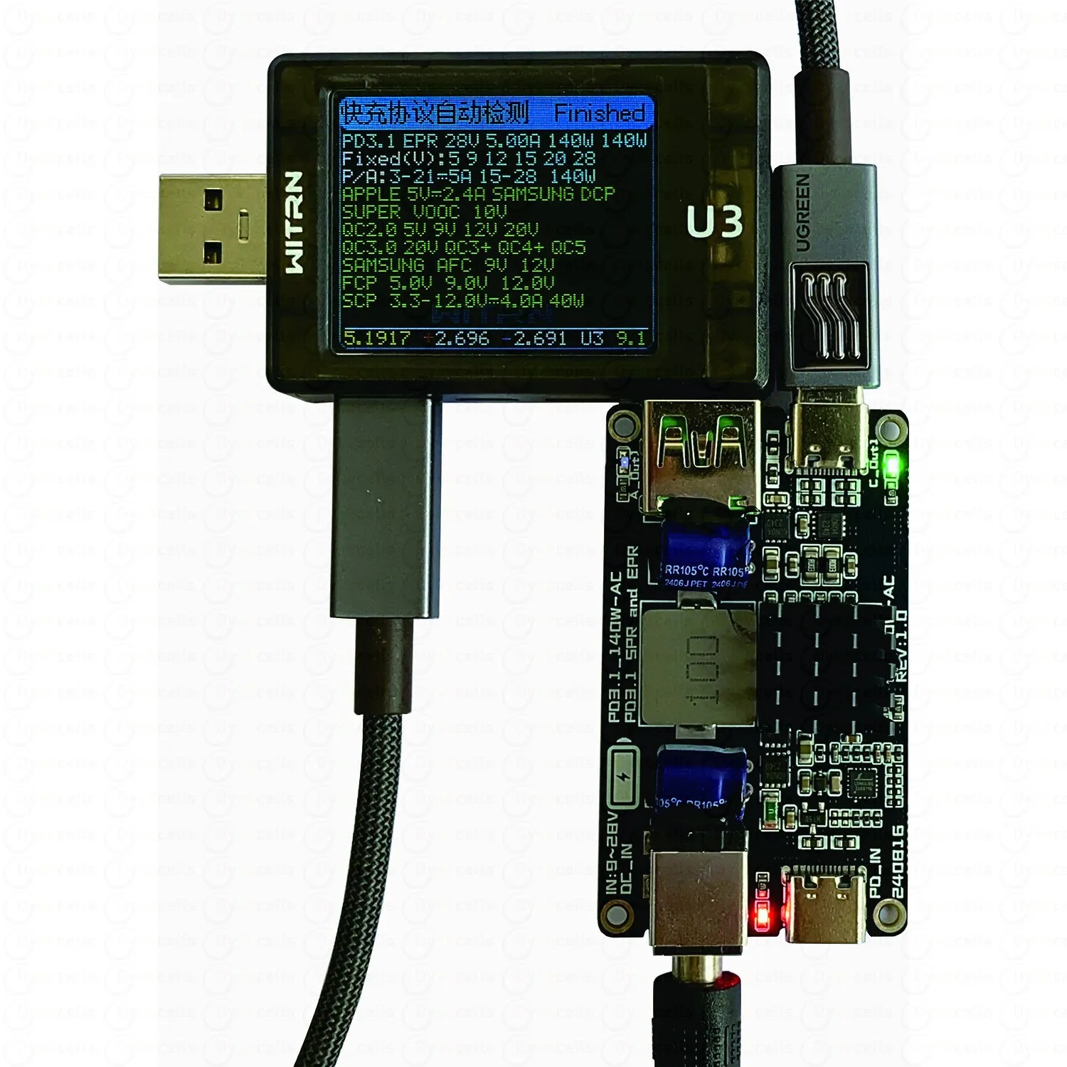Фото PD3.1 140 Вт (28 в, 5 а), модуль быстрой зарядки PD3.1 140W (28V 5A) Fast Charging Module TYPE-C USB All Protocol Desktop Car Quick Charge PD3.0 QC3.0 QC4+ Mobile phone charger №4