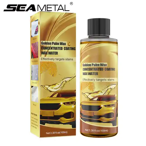 100ML Golden Carnauba Car Wash Wax Foam Cleaner 3 in 1 Ceramic Coating Car Palm Wax Polish Paint Sealant for Car Cleaning Tools