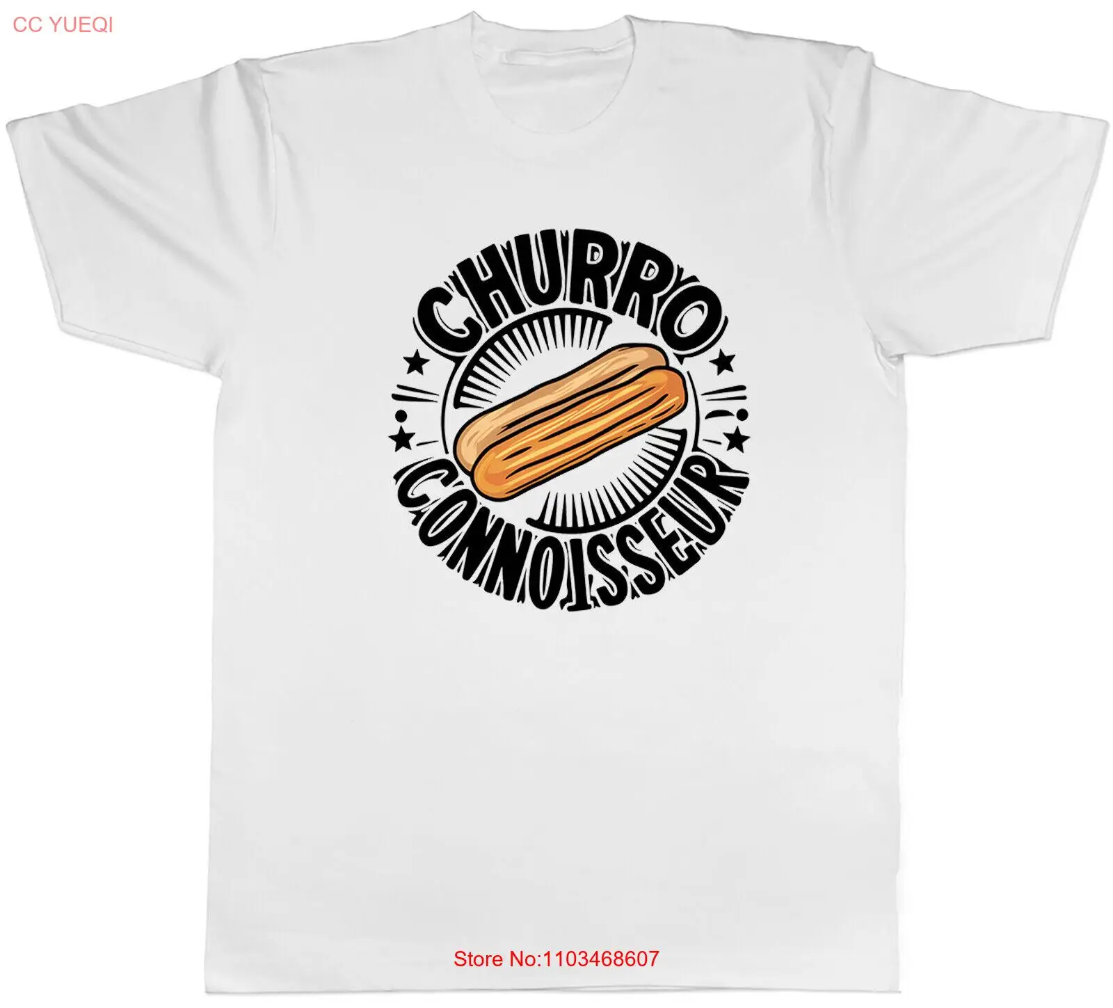 Churro ценитель Мужская футболка с изображением корицы сахара мексиканский подарок