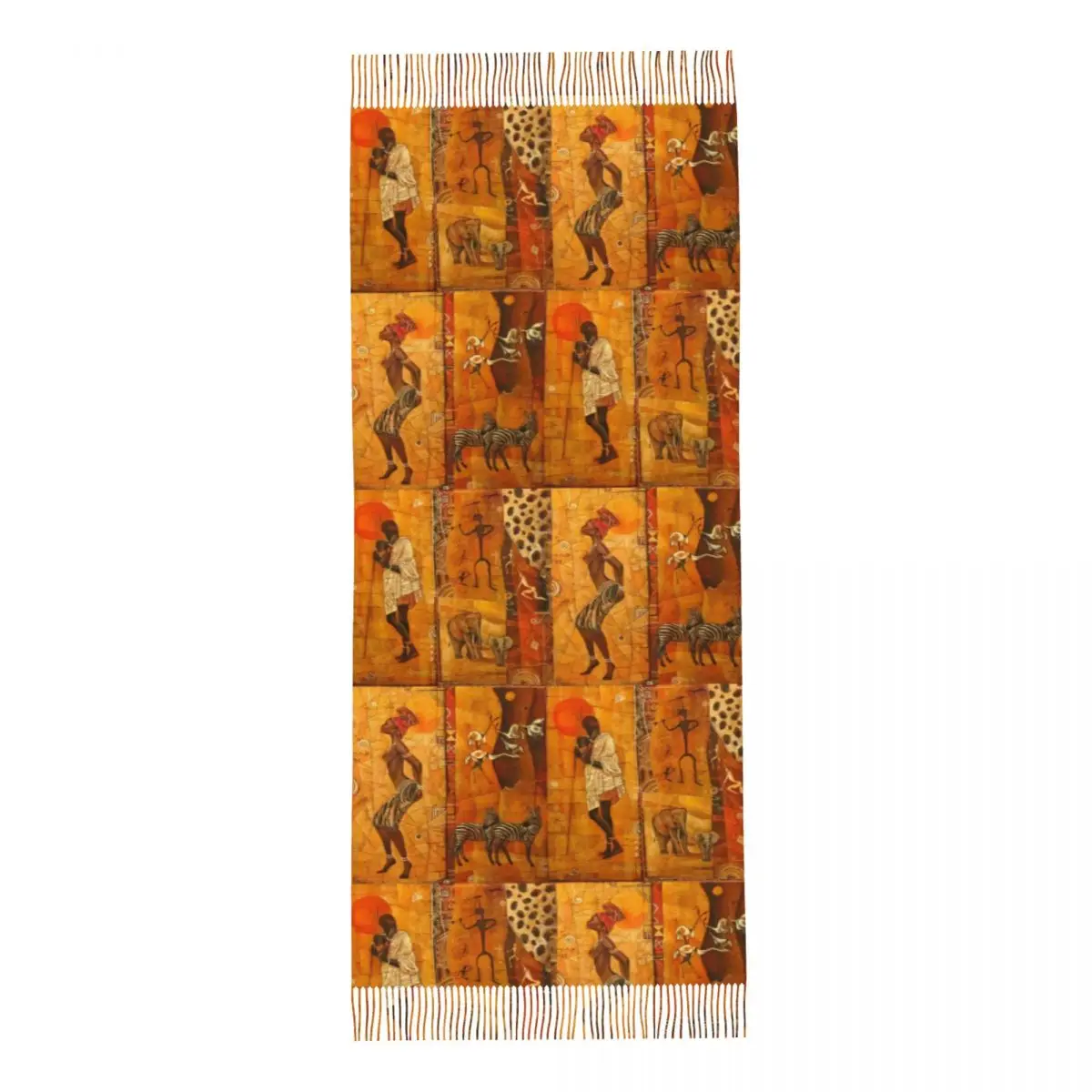 Индивидуальные стильные зимние теплые шали в Африканском этническом стиле с