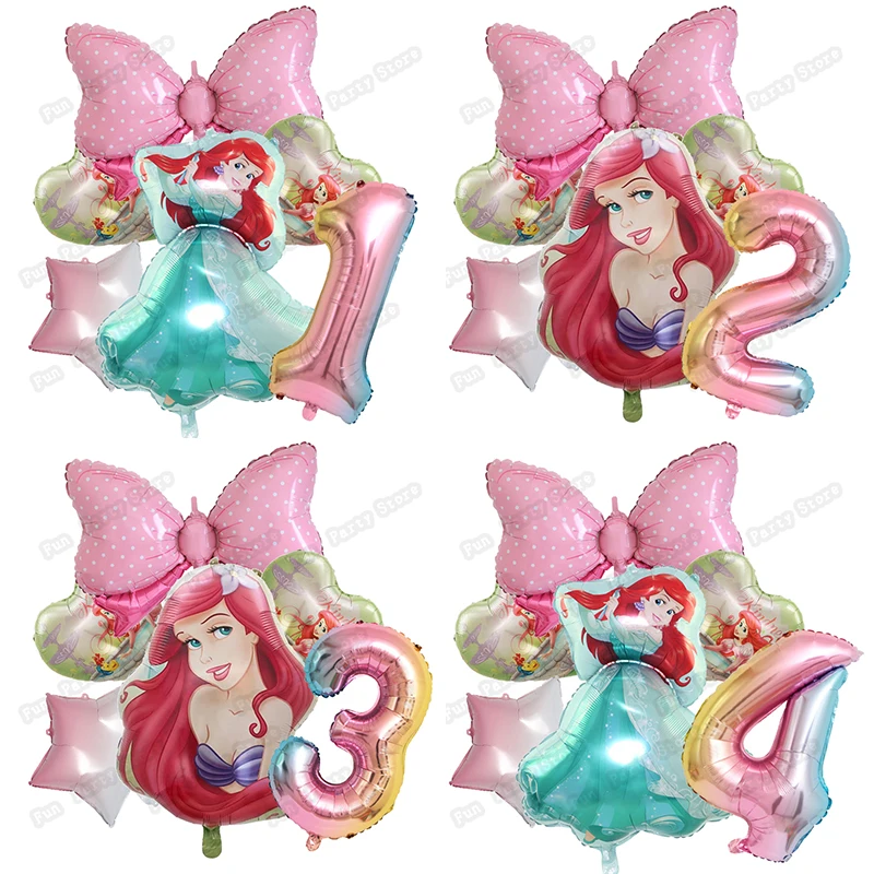 

1 комплект, детский праздничный шар «Русалочка Ариэль»