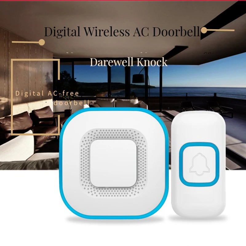 Smart Home Waterproof Outdoor Wireless Doorbell For Home Security Protection Long Distance Door Entry Bell Electronic Doorman