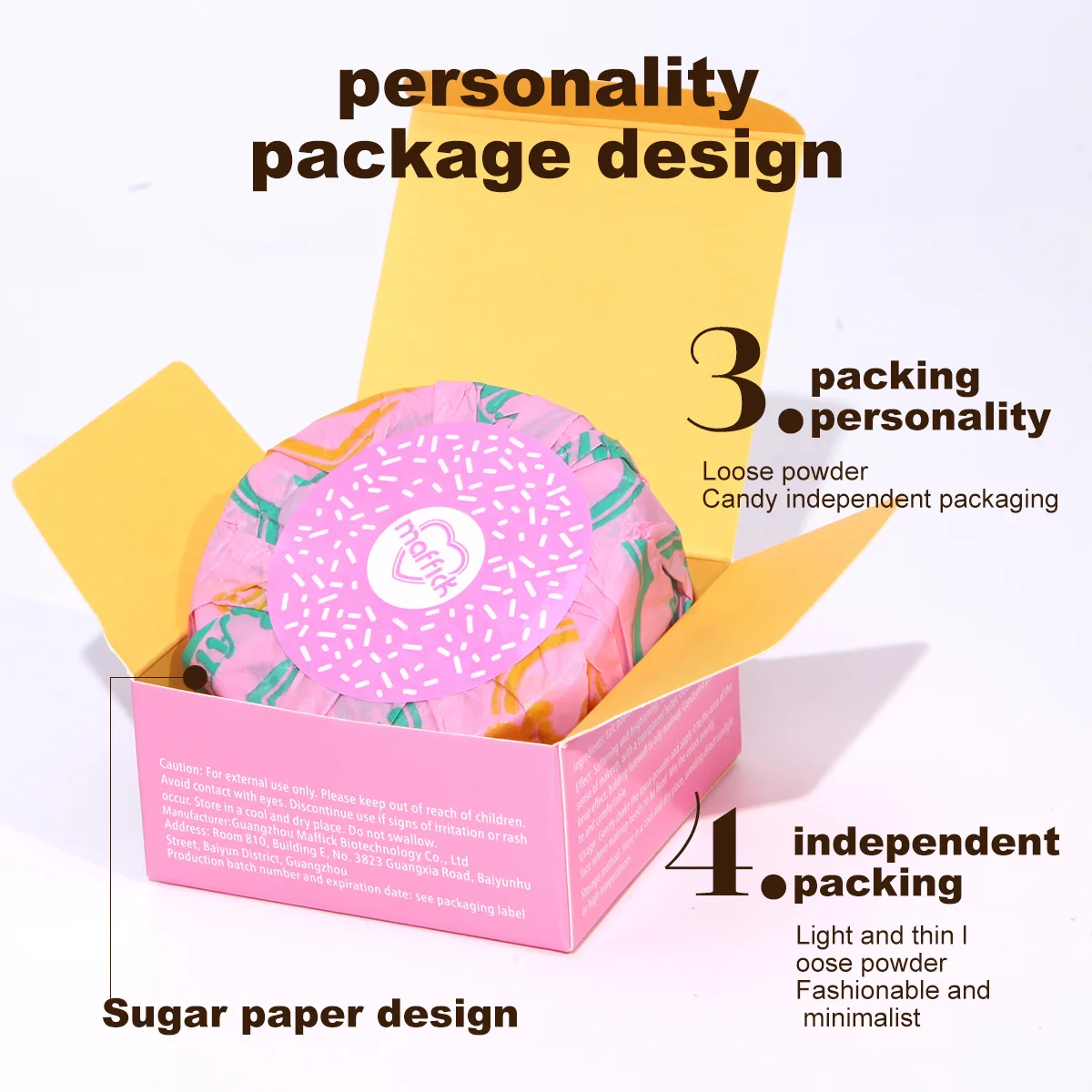 Пудра MAFFICK в форме сердца для контроля жирности деликатная кожа блестящая