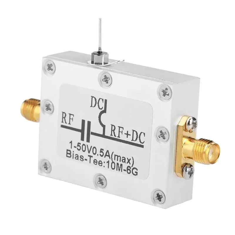 

10MHz-6GHz Bias Tee Broadband Radio Frequency Microwave-Coaxial Bias T-Piece Measuring Access DC1-50V RF Amplifier Module