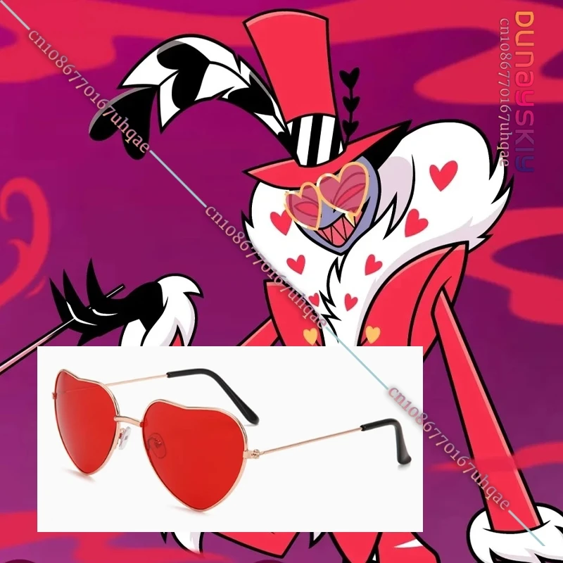 Аниме Валентино косплей красные солнцезащитные очки в форме сердца 14*4 7 см