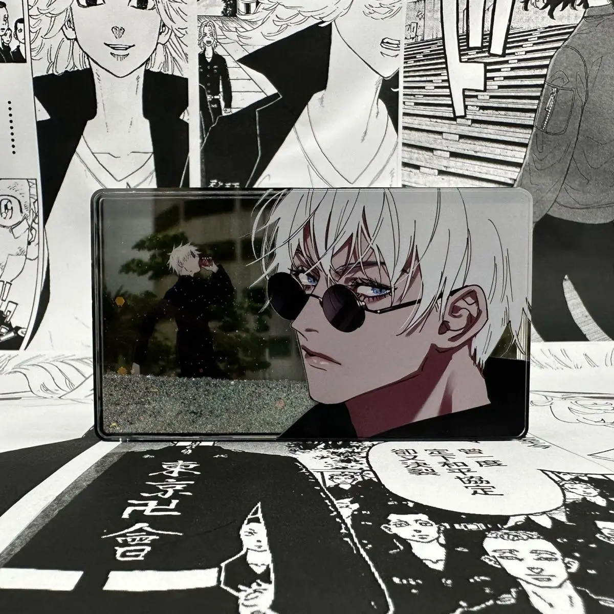 Аниме juютсу Kaisen Satoru Gojo Косплей Quicksand маджонг акриловый кирпич стоячий знак