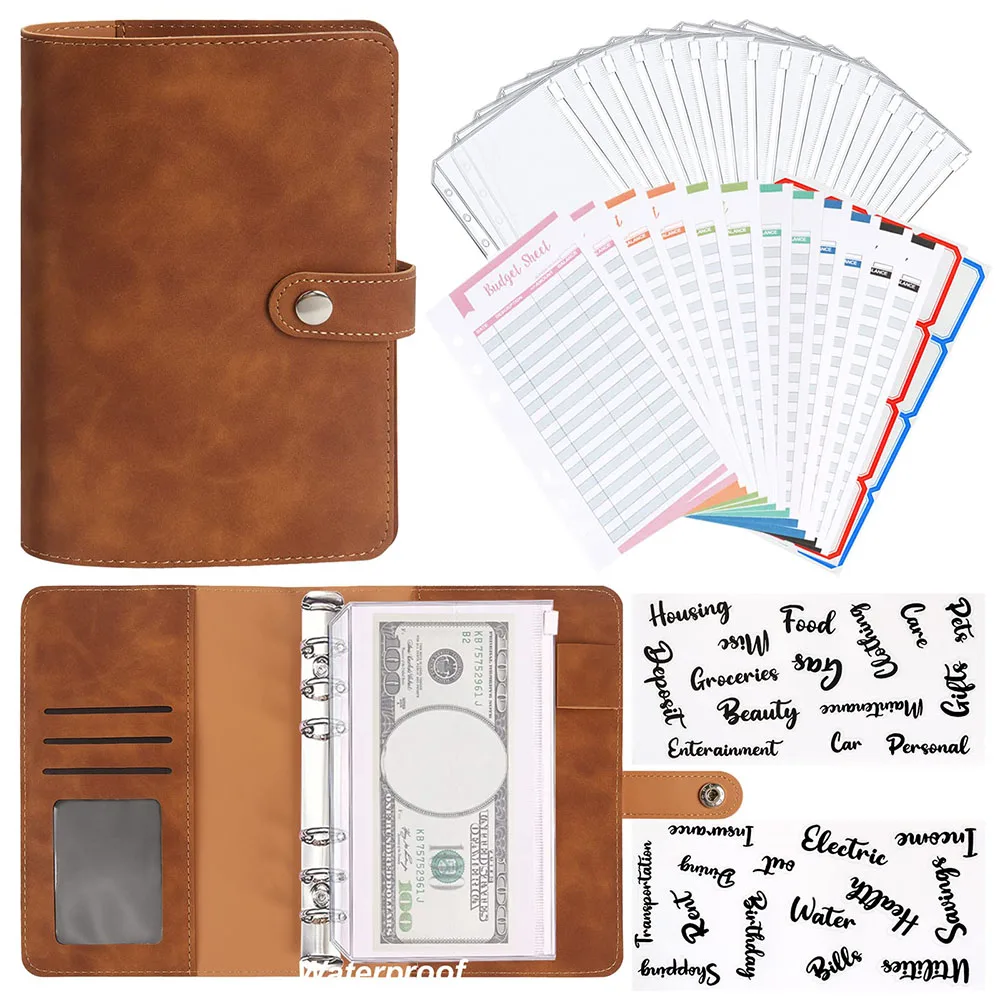 

Новая мини-папка на 6 колец для самостоятельной сборки, блокнот A6 из искусственной кожи, Обложка для блокнота, ежедневник, ежедневник, канцел...