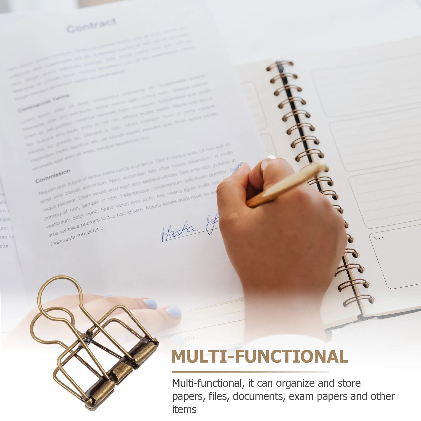 6 шт. папка Эллиот изысканная тестовая бумага книжные полки зажимы для переплета